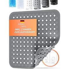 Shower Mat Non-Slip 53 x 53 cm BPA-Free Non-Slip Shower Mat Square for Baby, Children and Seniors Non-Slip Shower Mat Shower Mat Anthracite