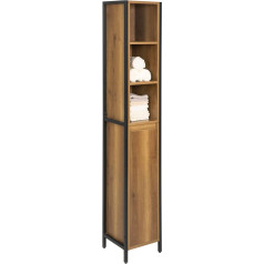 SoBuy BZR62-PF Tall Bathroom Cabinet Bathroom Cabinet Bathroom Furniture with 3 Open Compartments and 1 Door Vintage W x H x H x H x D x H x H x H x H x H x H x D x H x H x D