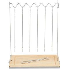 Tower T932012 Outdoor Living 6-Piece Hanging Skewer Set with Stand Stainless Steel