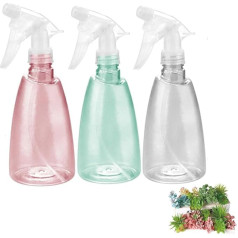 Empty Spray Bottles 500ml Water Spray Bottles with Adjustable Spray Head Refillable Plastic Spray Bottles for Plants Gardening Cleaning Hair Salon 3 Pack