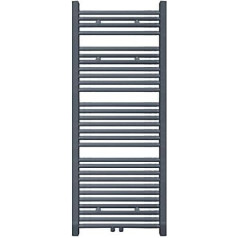 S SIENOC 600 x 1500 mm Anthracite Middle Connection Bathroom Radiator Towel Rail Towel Rail 729 Watt