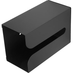 Longzhuo Cosmetic Tissue Box Black Holder Stand Wall Mount Napkins Organiser for Kitchen Bathroom Toilet