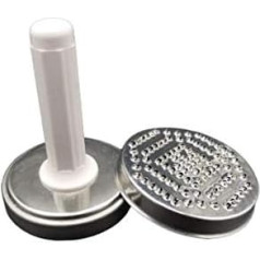 Stainless steel battery handle made of plastic with a lightweight steel moustache