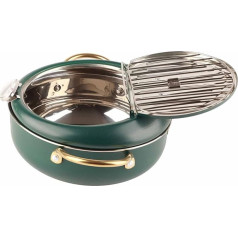 Frying Pan, Stainless Steel Fryer, Japanese Style Frying Pans with Thermometer and Oil Drop Drainer for Making Tempura and Fried Chicken Pot