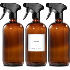 gmisun Amber Glass Spray Bottles (Pack of 3)