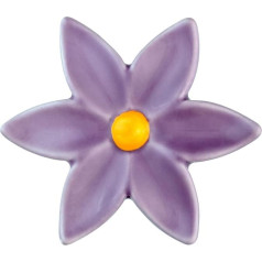 Purple Flower Shaped Ceramic Towel Hanger for Bathroom Radiators Handmade in Italy - Attaches Directly to Radiator