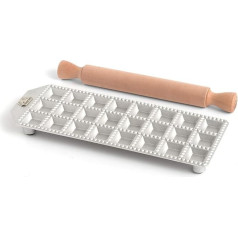 Marcato RA-Q35X24-CLS 35x24 Square Ravioli Mould, Aluminium, Silver