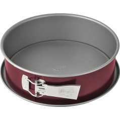 Dr. Oetker Springform Cake Tin Diameter 28 cm with Flat Bottom Round Cake Mould with extra high sides with Two-Colour Non-Stick Coating Quantity: 1, Steel, Grey/Red