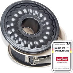 Zenker Springform Crème Noir with 2 Bases Ø26 cm in Grey-Beige, Stainless Steel 16 x 16 x 7 cm