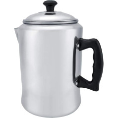 OUCRIY Camping Coffee Pot Percolator 27 x 17 x 16 Aluminium Alloy Coffee Machine Pot Percolator Tea Kettle Hob with Lid