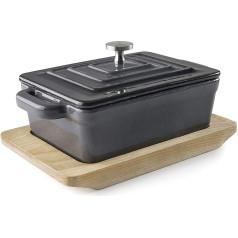 LACOR Magma Grey 13 x 9 cm Rectangular Saucepan Metal Grey Gradient One Size