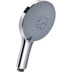 Shower Head Hand Shower 6 Inch Large Rain Shower, 15 cm Shower Head with Limescale Filter, Universal Shower Head Chrome Adjustable Water Flow 7 Modes Shower Rain Shower and Massage Function
