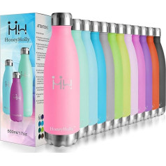 Stainless Steel Water Bottle, Thermos Flask, 650 ml, BPA-Free, Leak-Proof, Vacuum Insulated, Stainless Steel, Insulated Flask for Sports, Fitness