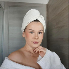 Offtopic 100% Silk Hair Turban - Anti Frizz - Does Not Dry or Damage Hair - Gentle Drying of Hair - 100% Natural Silk