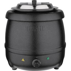 Black Soup Kettle 10Ltr/360X345mm Stainless Steel Electric Jug