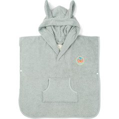 PandaHome Children's Bath Poncho, Terry Cloth Poncho for Boys and Girls, 100% Cotton, Dressing Gown with Hood, Quick-Drying, Soft, Absorbent Bathrobes, 400 g/m²