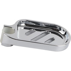 Seifenstangenhalter, wandmontierter Seifenschalenhalter, Badezimmer-Duschregal-Organizer, ABS-Seifenschalenhalter, verstellbare Duschstangenschiene, praktisches Badezimmer-Gadget