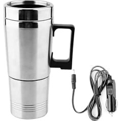 Kettle, 12 V car, 350 ml, car electric heating cup, stainless steel car electric kettle, tea heating cup, coffee heating cup