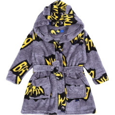 BATMAN DC COMICS Dressing Gown with Hood Grey for Boys
