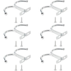 6 Sturdy Heavy Duty Cupboard Hooks Cupboard Rack Metal Hanger Storage Hooks Under Shelf Cups Cup Coffee Cup