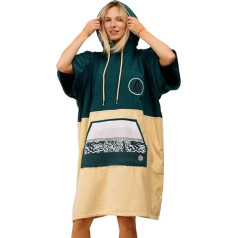 Poncho Petrol Surf Poncho 100% Cotton for Body Sizes from 160-190 cm Changing Aid for Swimming Beach Surfing Bath Poncho with Hood Shower Poncho for Women Men Adults, petrol, Medium