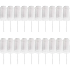 Cabilock 20 Pcs Push Up Cake Pop Shooter Plastic Container with Lid Cylinder Shape for DIY Push Cake Mold