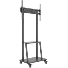 Mobilais statīvs 32-70 collu 70 kg ar av šarnīra plauktu