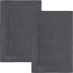 Utopia Towels Pack of 2 Large Bath Mat 985 g/m2 100% Cotton Terry Cloth Washable Bath Mat (53 x 86 cm)