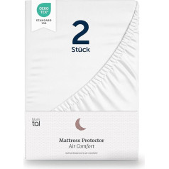 Blumtal Pack of 2 Waterproof Mattress Protectors, Oeko-Tex Certified, Breathable Mattress Topper, Tension Fixation, No Rustling, 140 x 200 cm