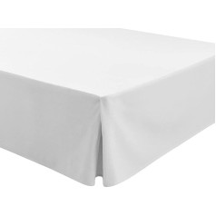 EasyCosy - Fitted Sheet for Deep Mattresses (32 cm) Athenea with Valance Ruffles Bed Valances - Bed 135 cm - Colour Light Grey (135 x 190/200 cm)