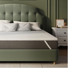 Novilla Matratzen Topper 180x200 5cm Höhe Bambus-Schaumstoff MatratzenTopper für Boxspringbett Wohnwagen Schlafsofa Matratzenauflage Bezug Waschbar Oeko-TEX