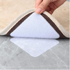 Carpet Gripper Pads, 10 Pieces Non-Slip Carpet Gripper for Hardwood Floors, Tile Floors, Anti-Curl Carpet Grippers for Carpets, Floor Mats (White)