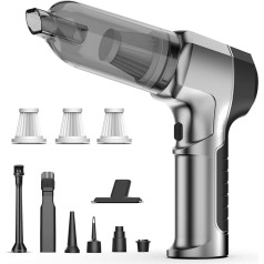 20000Pa Handheld Vacuum Cleaner Strong Brushless, Car Vacuum Cleaner USB Rechargeable Wireless, Adjustable 3-Speed Car Vacuum Cleaner with Washable Dust Filter, Blower & Duster & Hand Vacuum Pump for