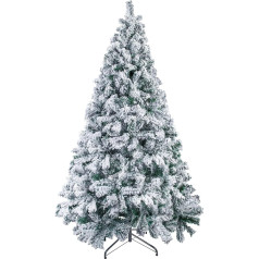 Uten Artificial Christmas Tree 150 cm with Snow PVC Dense 500 Tips Christmas Tree Decoration for Home, Business and Office, Includes Christmas Tree Stand
