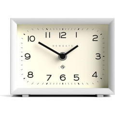 NEWGATE® 'Henry' Mantel Clock - Modern Rectangular LED Clock in White, Ideal for Desks, Tables, Shelves and Bedside Tables