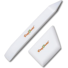 Teflon folding bone craft tool for bookbinding, origami paper crafting and scrapbook - large and Ergo square bone folder - folding bone for paper, leather tools and paper cutter - office