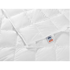 Irisette Nora Down Duvet, All Season Duvet with Cover Made of 100% Cotton, Filling Made of 100% Class I Down, 155 x 220 cm, Oeko-Tex Certified, Produced according to German Quality Standard