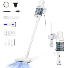 HOPVISION Vacuum Cleaner, 20 KPa Vacuum Cleaner with Cable 5 m, 3-in-1 Vacuum Cleaner Bagless with 600 W, Vacuum Cleaner Pet Hair Vacuum Cleaner, 800 ml Dust Container with Handle for Pet Hair Corded