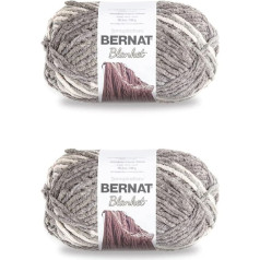 Bernat Silver Steel Blanket Thread - 2 Packs of 300g - Polyester - 6 Super Bulky - 220 Metres - Knitting, Crochet, Crafts and Amigurumi