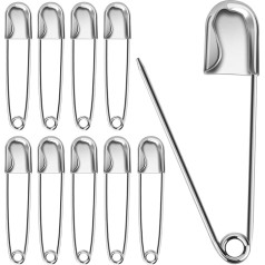 Pack of 10 Large Safety Pins, 5