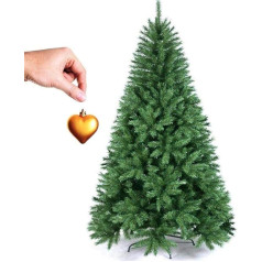 Bakaji Christmas Tree Pine of Wishes High 240 cm with metal base 1315 Tips Inserted and Hooked, Realistic