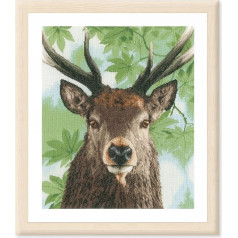 Lanarte Counted Cross Stitch Kit: Proud Red Deer, NA, 40 x 49cm