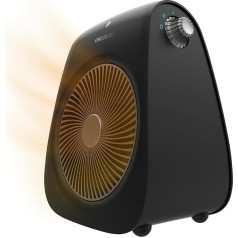 Cecotec Heizlüfter ReadyWarm 2000 Max Force Schwarz. 2000 W, 2 Leistungsstufen, 3 Betriebsmodi (Kühlen/Heizen/Heiß), Leicht, Manuell, Leise, Überhitzungsschutz