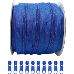 1 Roll 25M 3# Full Zip Nylon Craft Accessories Tent with 10 Free Metal Sliders for Sewing (3232, 3#)