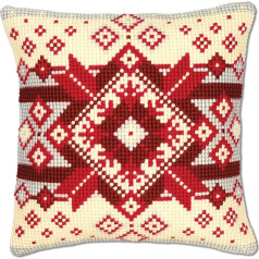 Vervaco Geometric Cross Stitch Cushion 2, Multi-Colour