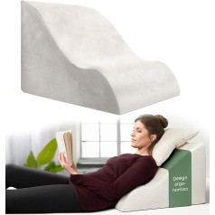 Reading Cushion for Bed and Sofa, Comfortable Back Cushion with Memory Foam, Reflux Cushion Can be Used as a Wedge Cushion Bed, Bed Cushion Backrest or Headboard, Cosy Bed Wedge as Comfortable Back