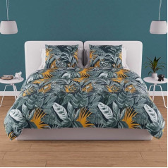 Soleil d'Ocre, Comforter Set Cover in Cotton 57 Son 260 x 240 cm Tropic Pink