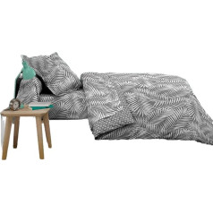 douceur d'intérieur, Duvet Cover (140 x 200 cm) Botania Grey 100% Cotton