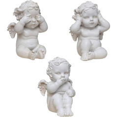 Little Angel Ornament Outdoor Christmas Decorations Astetic Room Decor Vintage Bedding Baby Angels Figurine Resin Angel Statue Cherub Figurines Cherubs Angels Sculpture Girl Pack of 3