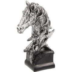 Horse Head Statue Horse Bust Sculpture Animal Statue Resin Horse Head Sculpture Arts Crafts Modern Decoration for Home Office Sandstone